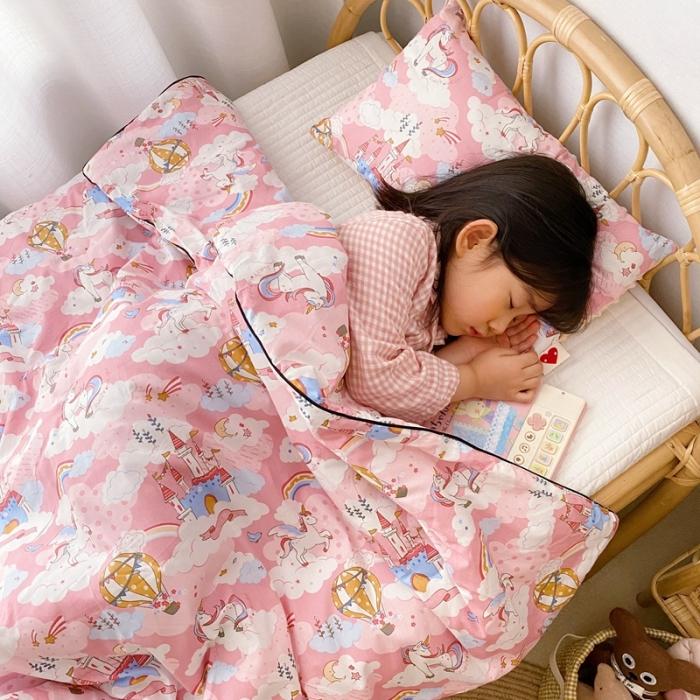 91家纺网 家纺一手货源 找家纺 星期八 2020新款全棉13372夏被两件套 独角马