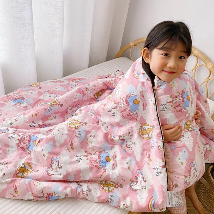 91家纺网 家纺一手货源 找家纺 星期八 2020新款全棉13372夏被两件套 独角马