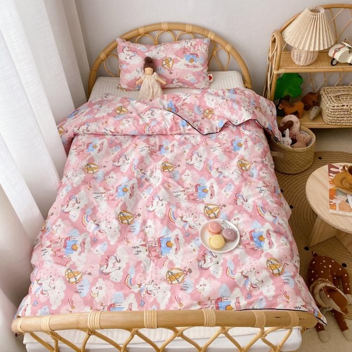 91家纺网 家纺一手货源 找家纺 星期八 2020新款全棉13372夏被两件套 独角马