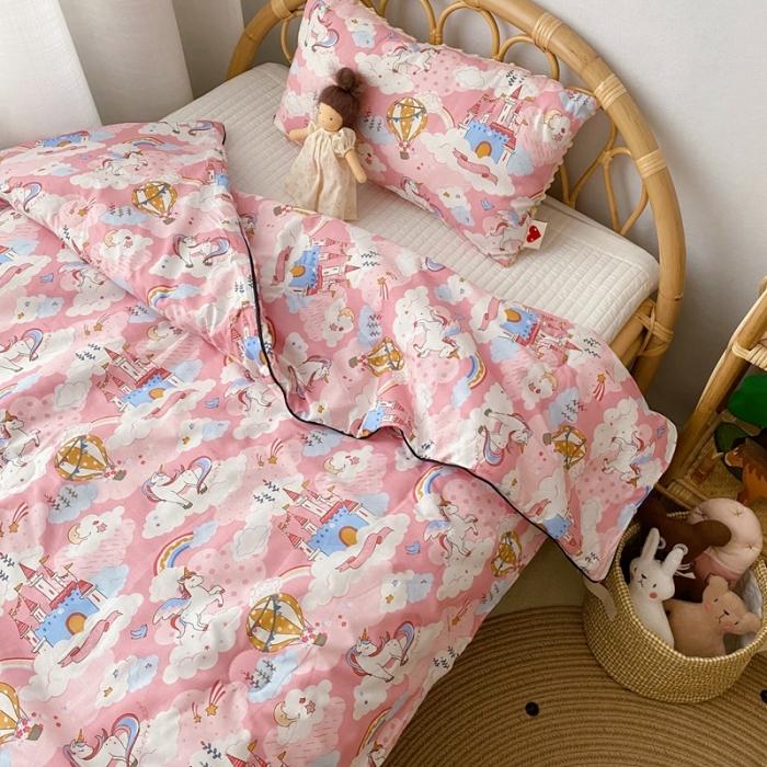 91家纺网 家纺一手货源 找家纺 星期八 2020新款全棉13372夏被两件套 独角马