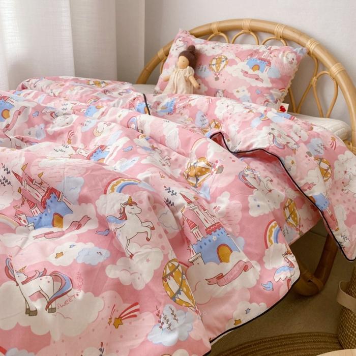 91家纺网 家纺一手货源 找家纺 星期八 2020新款全棉13372夏被两件套 独角马