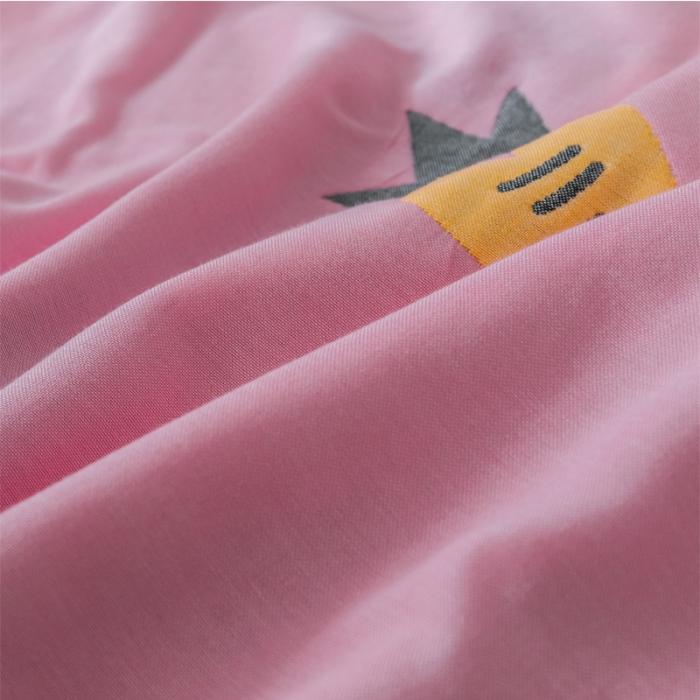 91家纺网 家纺一手货源 找家纺 朴尔2020新款时尚六层全棉纱布盖毯夏季毛巾被农场胡萝卜-粉