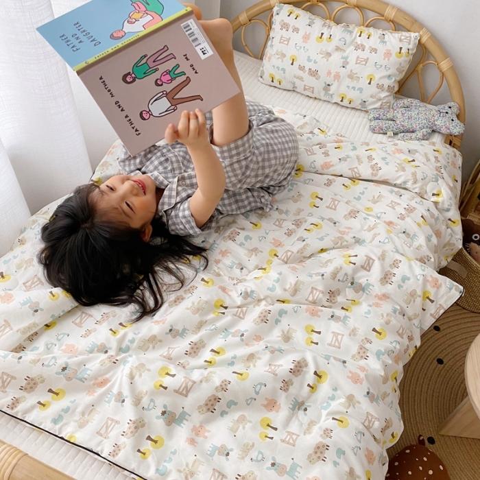 91家纺网 家纺一手货源 找家纺 星期八 2020新款全棉13372夏被两件套 开心农场