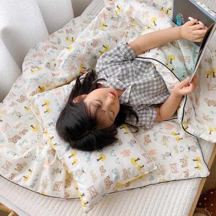 91家纺网 家纺一手货源 找家纺 星期八 2020新款全棉13372夏被两件套 开心农场