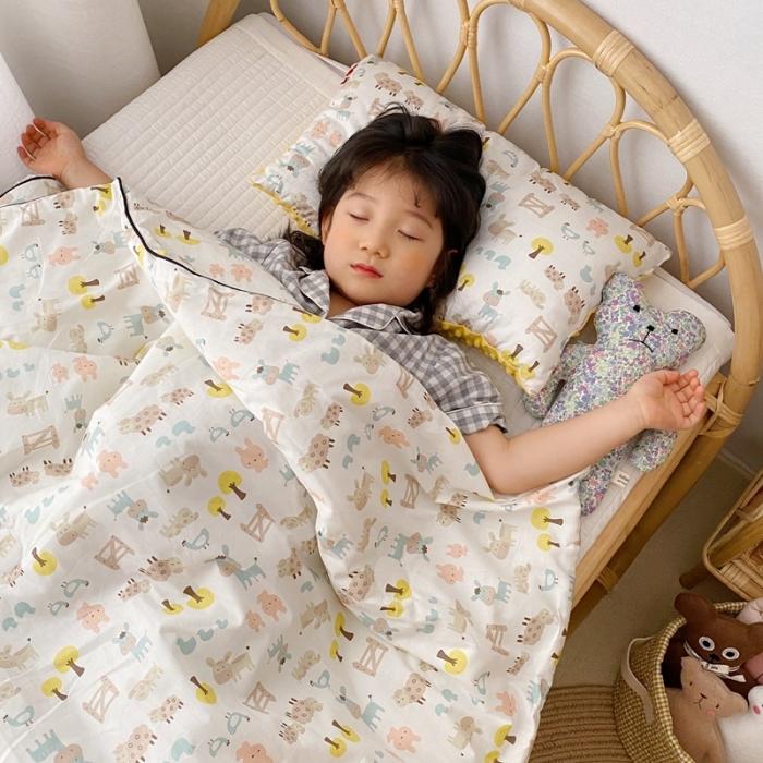 91家纺网 家纺一手货源 找家纺 星期八 2020新款全棉13372夏被两件套 开心农场