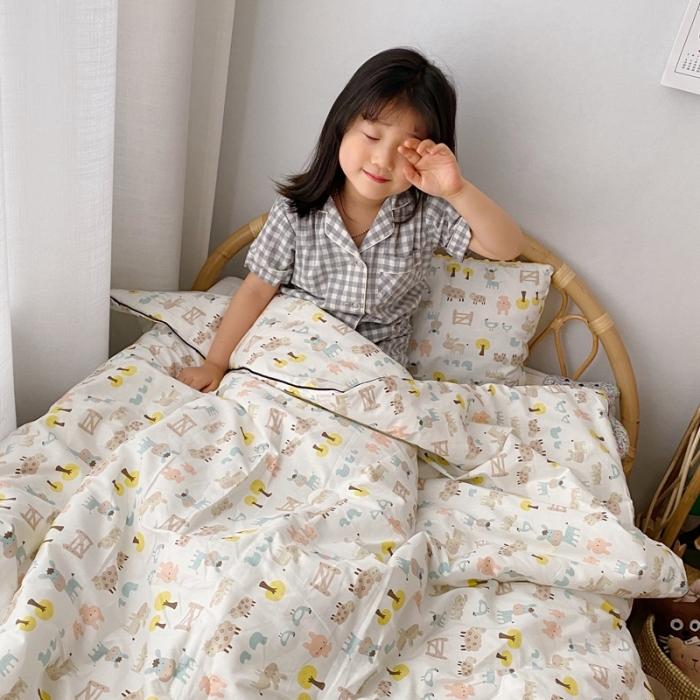 91家纺网 家纺一手货源 找家纺 星期八 2020新款全棉13372夏被两件套 开心农场