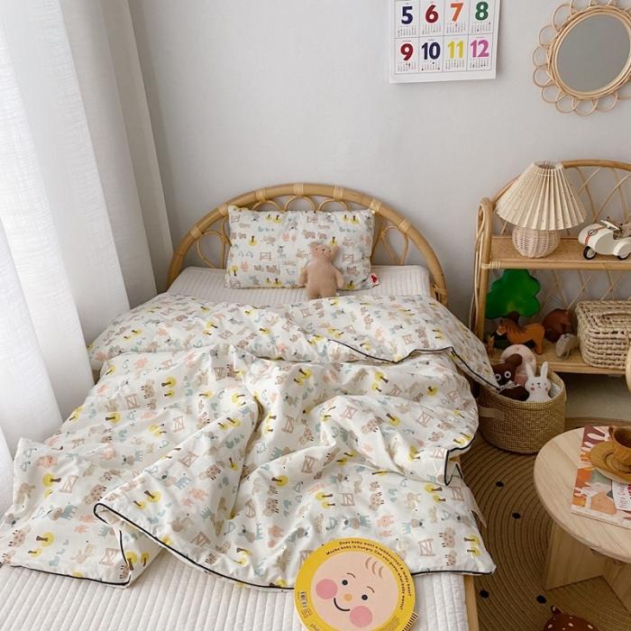 91家纺网 家纺一手货源 找家纺 星期八 2020新款全棉13372夏被两件套 开心农场