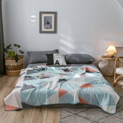 91家纺网 家纺一手货源 找家纺 朴尔2020新款时尚六层全棉纱布盖毯夏季毛巾被 时尚色彩