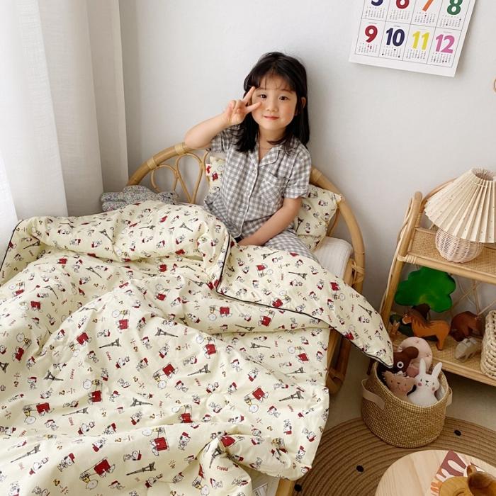 91家纺网 家纺一手货源 找家纺 星期八 2020新款全棉13372夏被两件套 史努比米