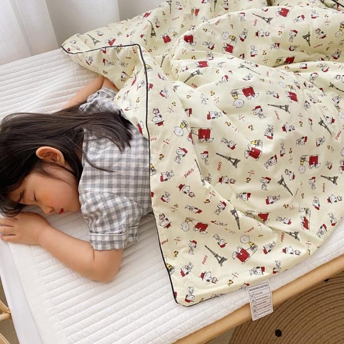 91家纺网 家纺一手货源 找家纺 星期八 2020新款全棉13372夏被两件套 史努比米