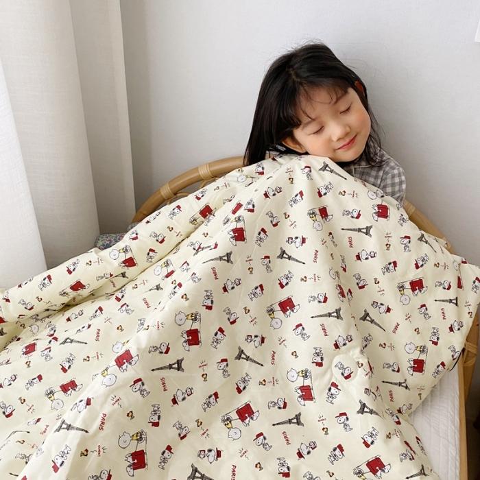 91家纺网 家纺一手货源 找家纺 星期八 2020新款全棉13372夏被两件套 史努比米