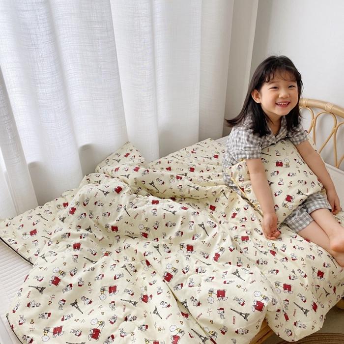 91家纺网 家纺一手货源 找家纺 星期八 2020新款全棉13372夏被两件套 史努比米