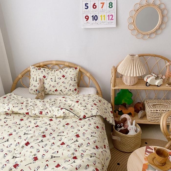 91家纺网 家纺一手货源 找家纺 星期八 2020新款全棉13372夏被两件套 史努比米