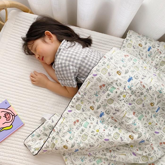 91家纺网 家纺一手货源 找家纺 星期八 2020新款全棉13372夏被两件套 涂鸦