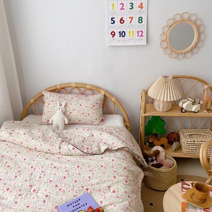 91家纺网 家纺一手货源 找家纺 星期八 2020新款全棉13372夏被两件套 小草莓