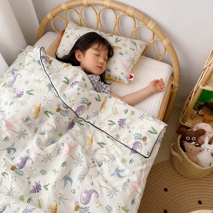 91家纺网 家纺一手货源 找家纺 星期八 2020新款全棉13372夏被两件套 小恐龙