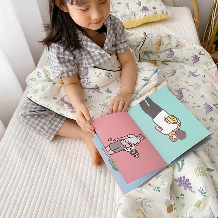 91家纺网 家纺一手货源 找家纺 星期八 2020新款全棉13372夏被两件套 小恐龙