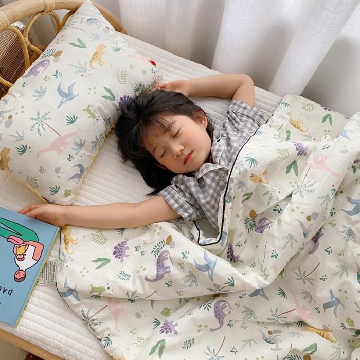 91家纺网 家纺一手货源 找家纺 星期八 2020新款全棉13372夏被两件套 小恐龙