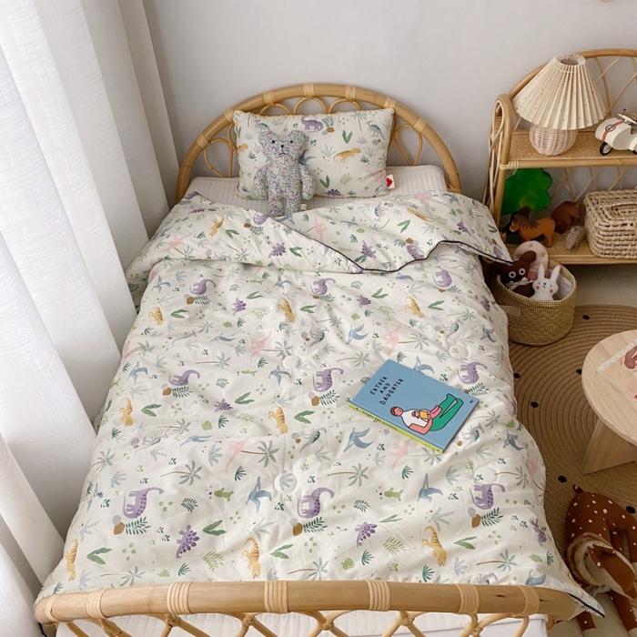 91家纺网 家纺一手货源 找家纺 星期八 2020新款全棉13372夏被两件套 小恐龙