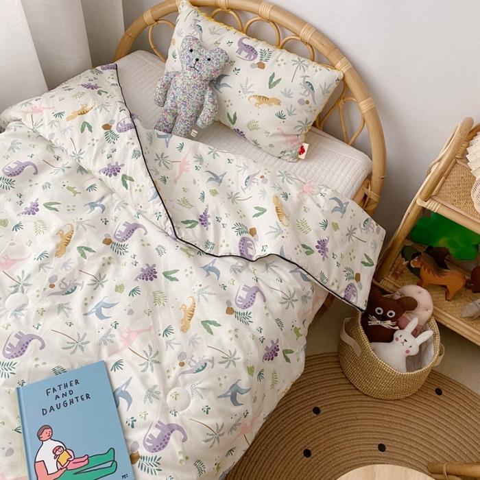 91家纺网 家纺一手货源 找家纺 星期八 2020新款全棉13372夏被两件套 小恐龙