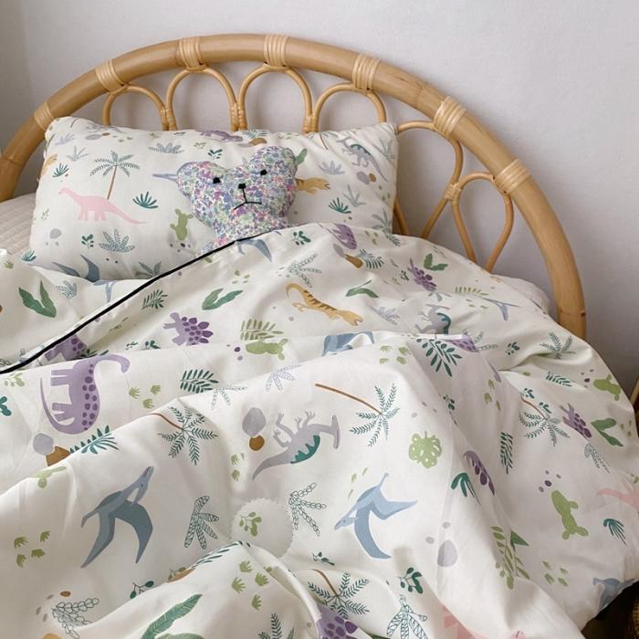 91家纺网 家纺一手货源 找家纺 星期八 2020新款全棉13372夏被两件套 小恐龙