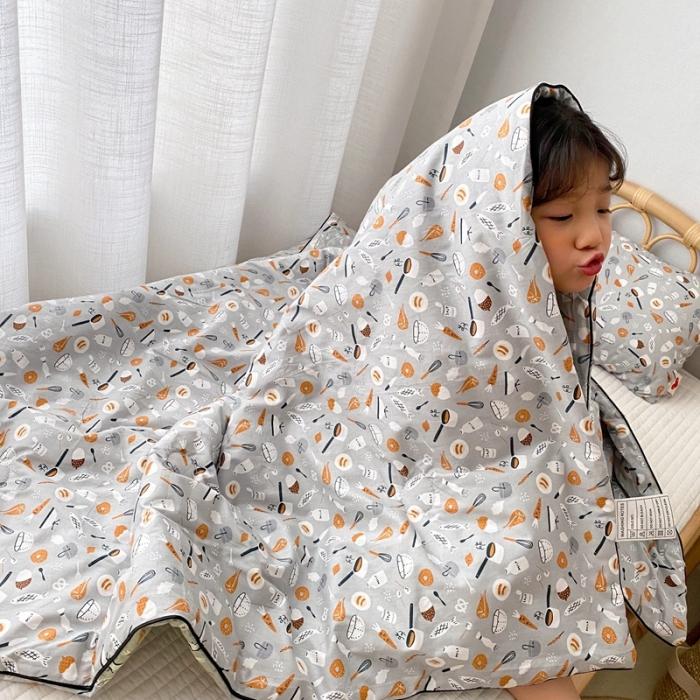 91家纺网 家纺一手货源 找家纺 星期八 2020新款全棉13372夏被两件套 小食记