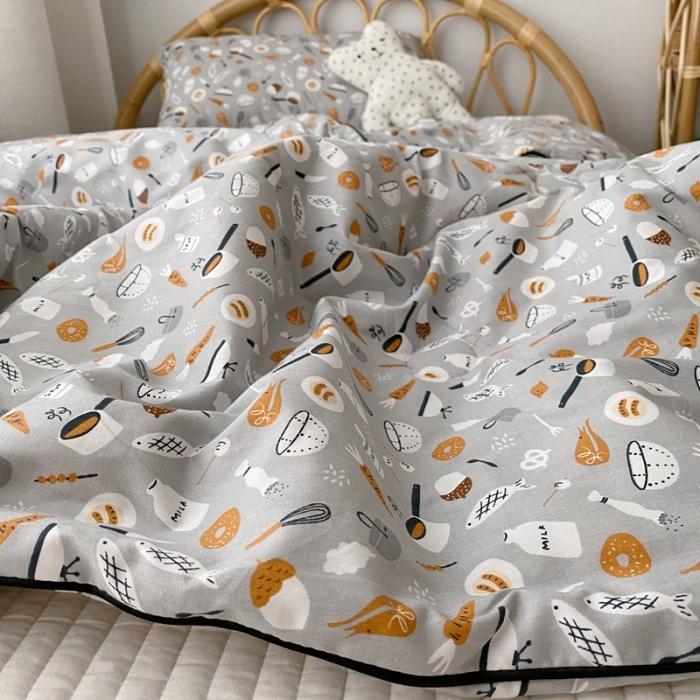 91家纺网 家纺一手货源 找家纺 星期八 2020新款全棉13372夏被两件套 小食记