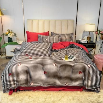 91家纺网 家纺一手货源 找家纺 衿成家纺 2020新款臻丝绸水洗真丝四件套心动