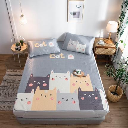 91家纺网 家纺一手货源 找家纺 （总）懒猫 2020新款大版冰丝凉席