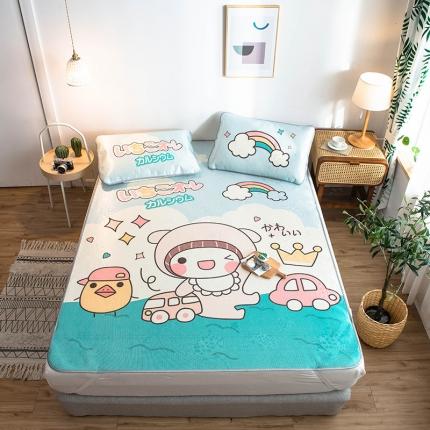 91家纺网 家纺一手货源 找家纺 懒猫 2020新款大版冰丝凉席 小欢喜