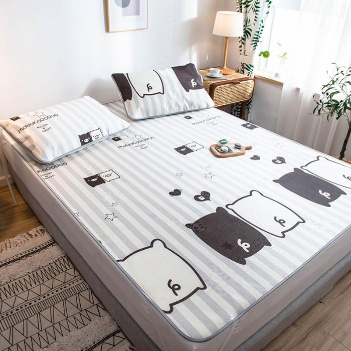 91家纺网 家纺一手货源 找家纺 懒猫 2020新款大版冰丝凉席 背影猪