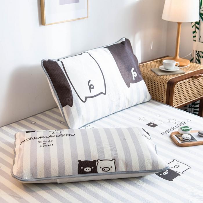 91家纺网 家纺一手货源 找家纺 懒猫 2020新款大版冰丝凉席 背影猪