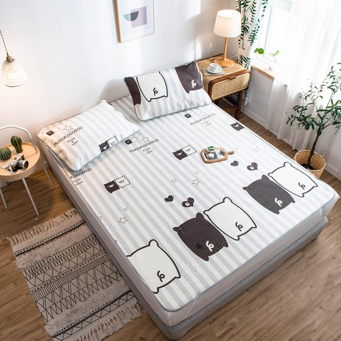 91家纺网 家纺一手货源 找家纺 懒猫 2020新款大版冰丝凉席 背影猪