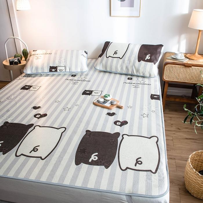 91家纺网 家纺一手货源 找家纺 懒猫 2020新款大版冰丝凉席 背影猪