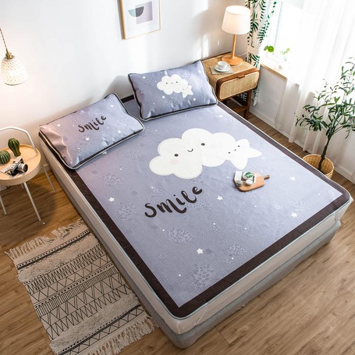 91家纺网 家纺一手货源 找家纺 懒猫 2020新款大版冰丝凉席 星云