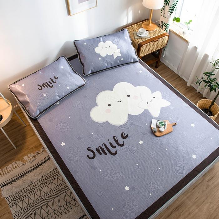 91家纺网 家纺一手货源 找家纺 懒猫 2020新款大版冰丝凉席 星云