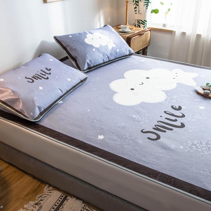 91家纺网 家纺一手货源 找家纺 懒猫 2020新款大版冰丝凉席 星云