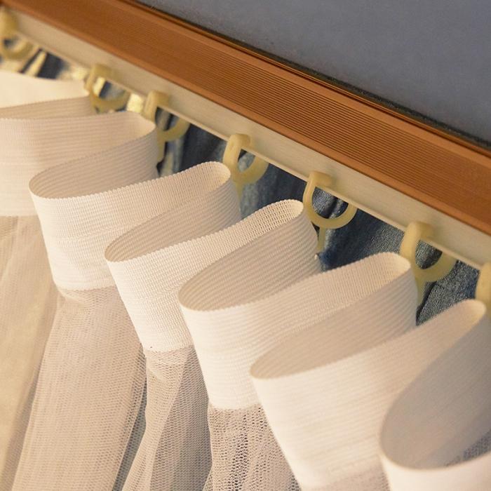 91家纺网 家纺一手货源 找家纺 艾晶美 2020新款遮光防尘轨道三开门蚊帐 蓝灰色