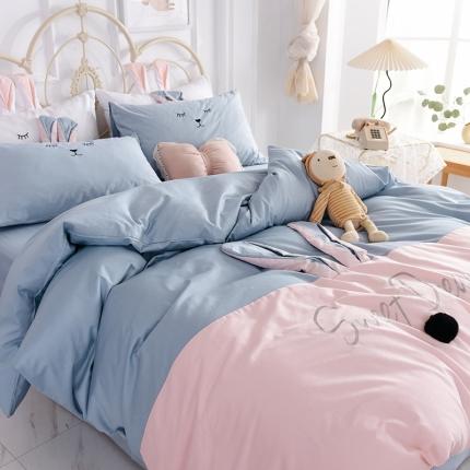 91家纺网 家纺一手货源 找家纺 （总）漫调家纺  2019新款ins爆款全棉兔耳朵四件套