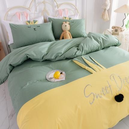 91家纺网 家纺一手货源 找家纺 （总）漫调家纺  2019新款ins爆款全棉兔耳朵四件套