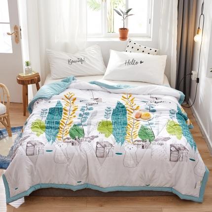 小燕燕家纺 2021新款洛卡棉抗菌夏被 兔语