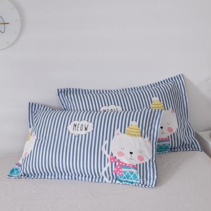 91家纺网 家纺一手货源 找家纺 莎臣豹 新款加厚磨毛植物羊绒单枕套一只特价清仓花色猫咪2元一只