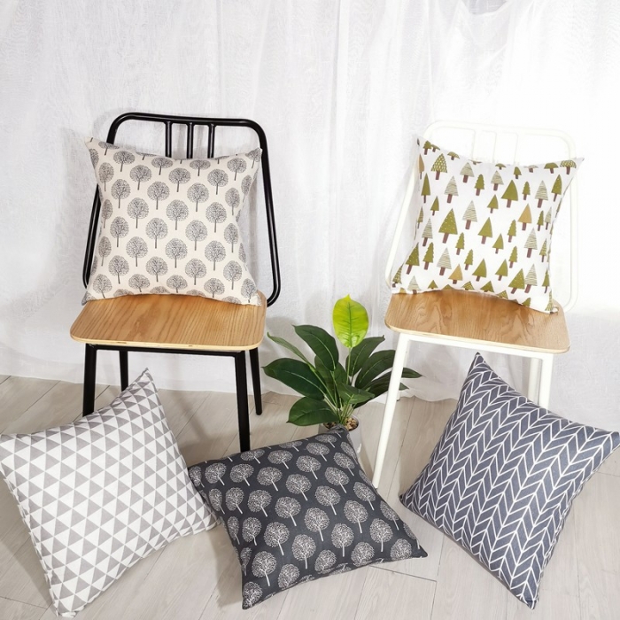 91家纺网 家纺一手货源 找家纺 （总）李帅家居棉麻风格印花亚麻抱枕跑量亚麻靠垫跨境外贸货源靠背棉麻方枕