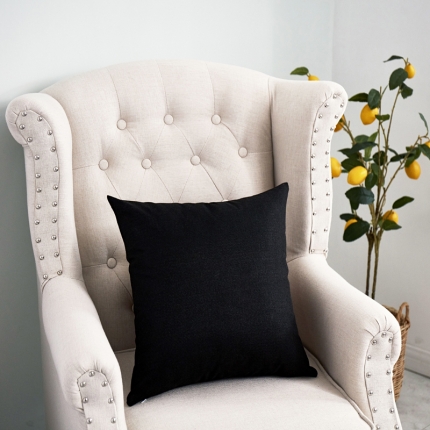 91家纺网 家纺一手货源 找家纺 （总）李帅家居 纯色抱枕亚麻风格靠垫沙发腰靠棉麻抱枕方枕头