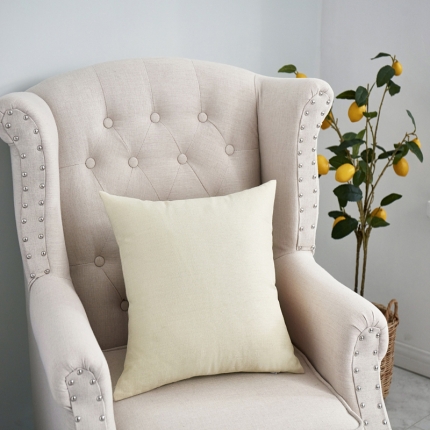 91家纺网 家纺一手货源 找家纺 （总）李帅家居 纯色抱枕亚麻风格靠垫沙发腰靠棉麻抱枕方枕头