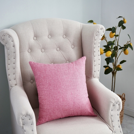 91家纺网 家纺一手货源 找家纺 （总）李帅家居 纯色抱枕亚麻风格靠垫沙发腰靠棉麻抱枕方枕头