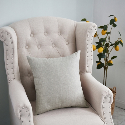 91家纺网 家纺一手货源 找家纺 （总）李帅家居 纯色抱枕亚麻风格靠垫沙发腰靠棉麻抱枕方枕头