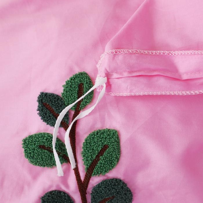 91家纺网 家纺一手货源 找家纺 13372田园风全棉毛巾绣四件套纯棉绣花全棉刺绣爱之蔓粉