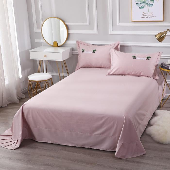 91家纺网 家纺一手货源 找家纺 13372田园风全棉毛巾绣四件套纯棉绣花全棉刺绣爱之蔓裸粉