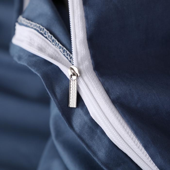 91家纺网 家纺一手货源 找家纺 13372田园风全棉毛巾绣四件套纯棉绣花全棉刺绣桃花朵朵藏青